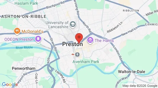 Apartments for rent i Preston - Lancashire - kort over placeringen