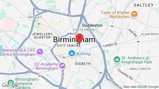 Houses for rent i Birmingham - West Midlands - kort over placeringen