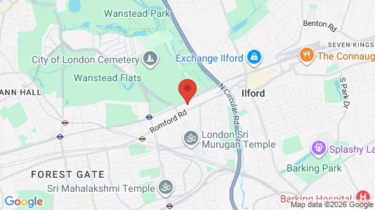 Rooms for rent i London E12 - kort over placeringen