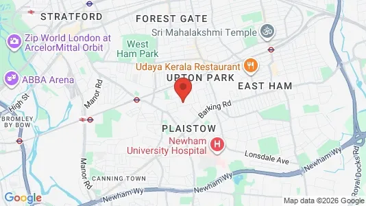 Rooms for rent i London E13 - kort over placeringen