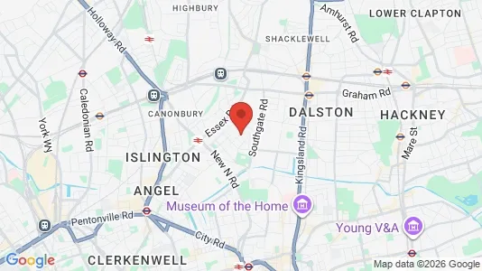 Rooms for rent i London N1 - kort over placeringen