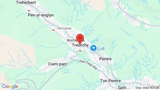 Apartments for rent i Treorchy - Mid Glamorgan - kort over placeringen