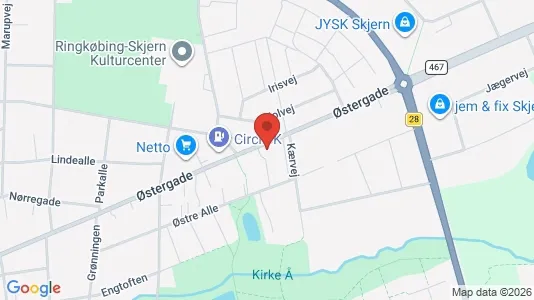 Apartments for rent i Skjern - kort over placeringen