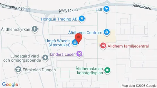 Apartments for rent i Umeå - kort over placeringen