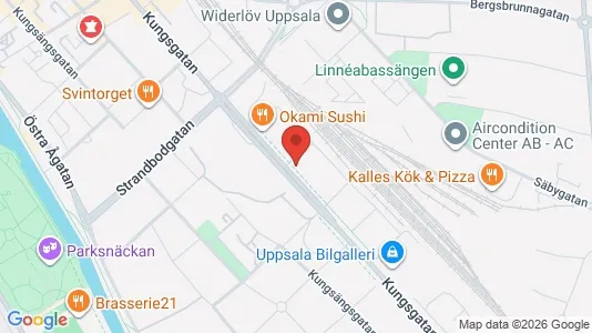 Apartments for rent i Uppsala - kort over placeringen