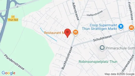 Apartments for rent i Thun - kort over placeringen