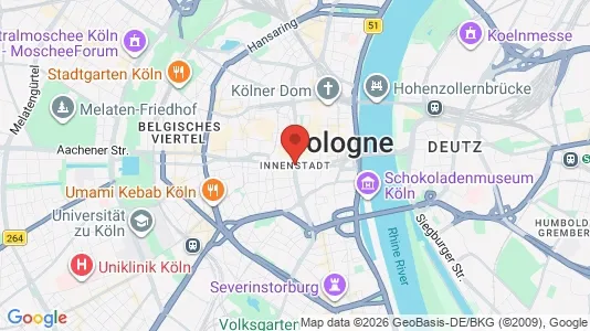 Apartments for rent i Cologne Innenstadt - kort over placeringen