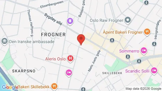 Apartments for rent i Oslo Frogner - kort over placeringen