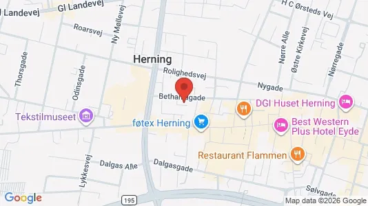 Apartments for rent i Herning - kort over placeringen