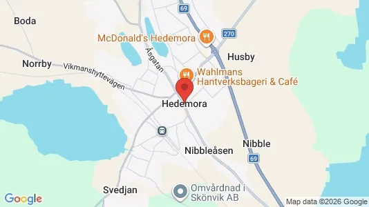 Apartments for rent i Hedemora - kort over placeringen