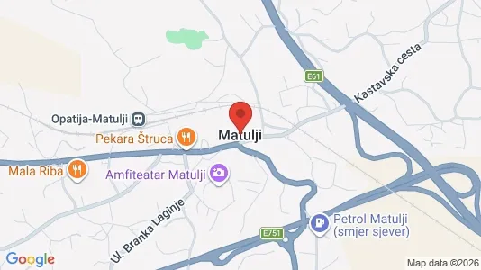 Apartments for rent i Matulji - kort over placeringen