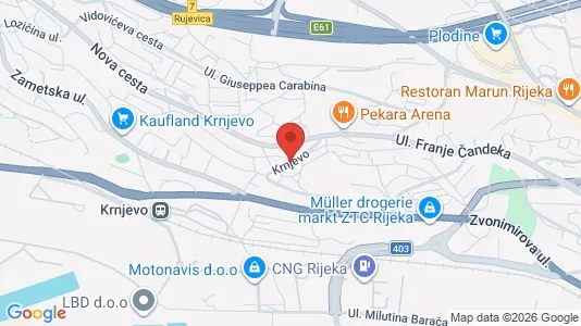 Apartments for rent i Rijeka - kort over placeringen