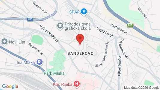 Apartments for rent i Rijeka - kort over placeringen