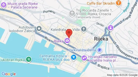 Apartments for rent i Rijeka - kort over placeringen