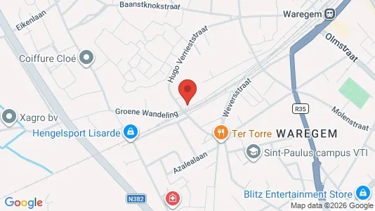 Rooms for rent i Waregem - kort over placeringen