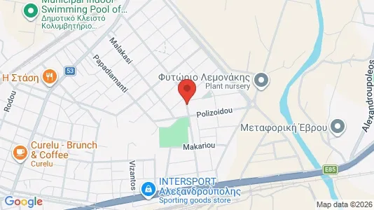 Apartments for rent i Alexandroupoli - kort over placeringen