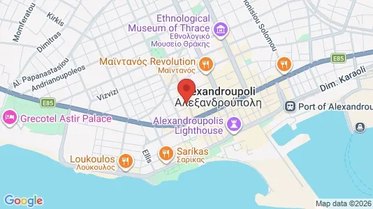 Apartments for rent i Alexandroupoli - kort over placeringen