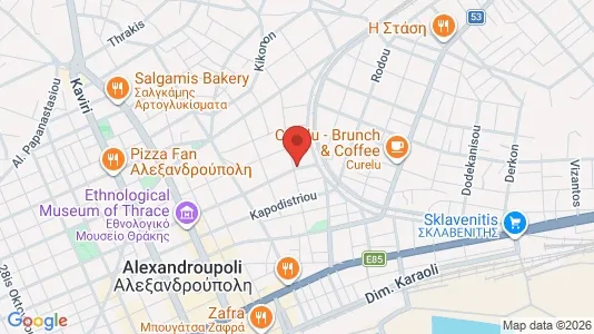 Apartments for rent i Alexandroupoli - kort over placeringen