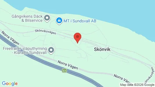 Apartments for rent i Sundsvall - kort over placeringen