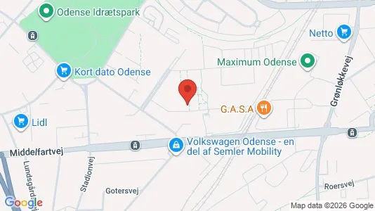 Apartments for rent i Odense V - kort over placeringen