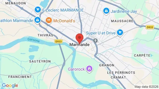 Apartments for rent i Marmande - kort over placeringen