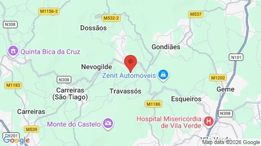 Apartments for rent i Vila Verde - kort over placeringen