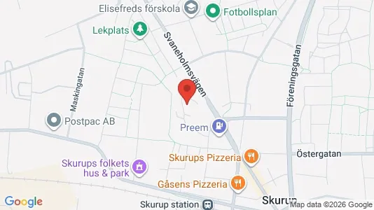 Apartments for rent i Skurup - kort over placeringen