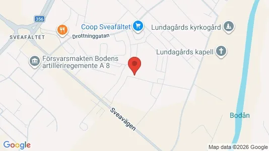Apartments for rent i Boden - kort over placeringen