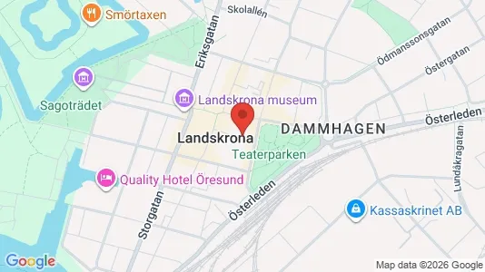 Apartments for rent i Landskrona - kort over placeringen