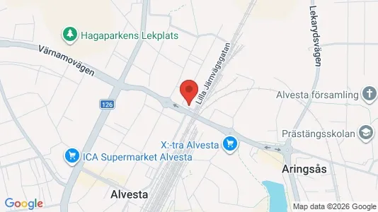 Apartments for rent i Alvesta - kort over placeringen