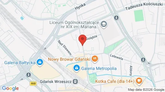 Apartments for rent i Gdańsk - kort over placeringen
