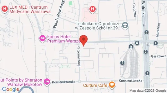 Apartments for rent i Warszawa Mokotów - kort over placeringen