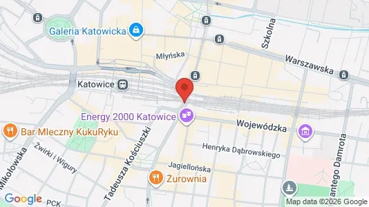 Rooms for rent i Katowice - kort over placeringen