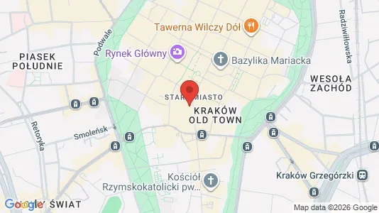 Apartments for rent i Kraków Krowodrza - kort over placeringen