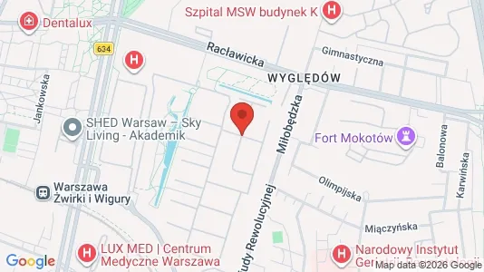 Apartments for rent i Warszawa Mokotów - kort over placeringen
