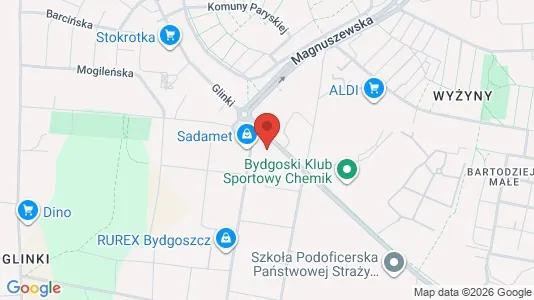 Apartments for rent i Bydgoszcz - kort over placeringen