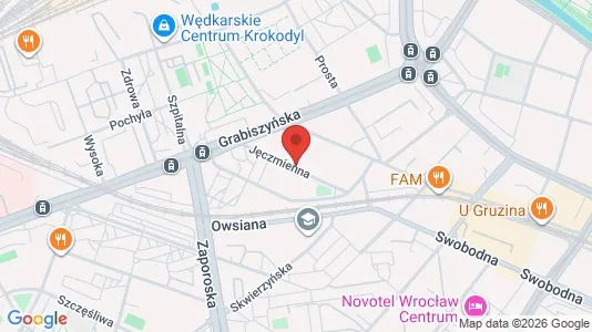 Rooms for rent i Wrocław - kort over placeringen