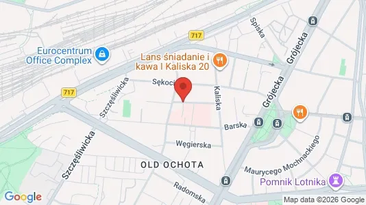 Rooms for rent i Warszawa Ochota - kort over placeringen