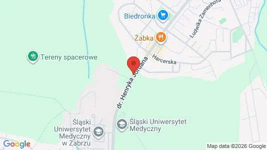 Rooms for rent i Zabrze - kort over placeringen