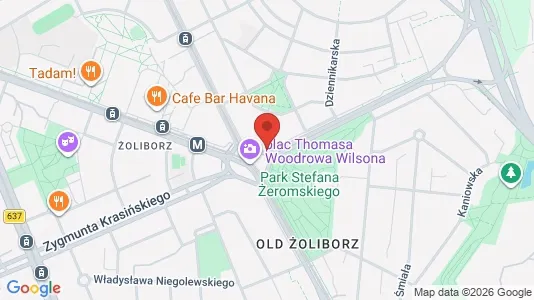 Rooms for rent i Warszawa Żoliborz - kort over placeringen
