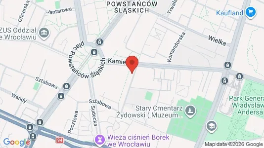 Rooms for rent i Wrocław - kort over placeringen