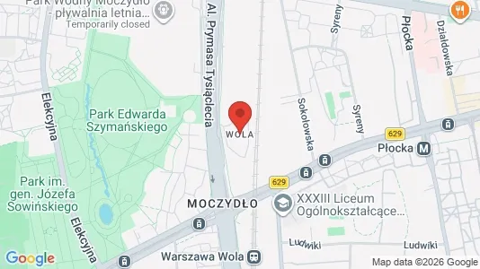 Rooms for rent i Warszawa Wola - kort over placeringen