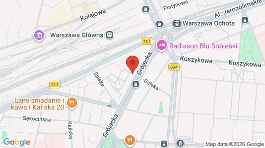 Rooms for rent i Warszawa Ochota - kort over placeringen