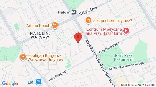 Rooms for rent i Warszawa Ursynów - kort over placeringen