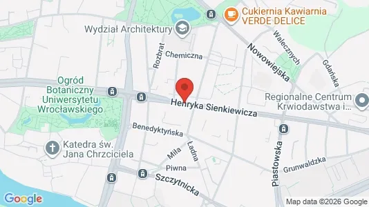 Rooms for rent i Wrocław - kort over placeringen