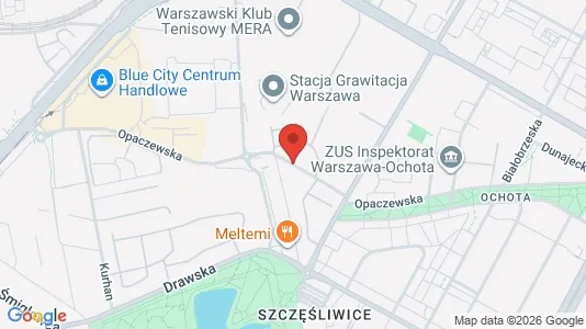 Rooms for rent i Warszawa Ochota - kort over placeringen
