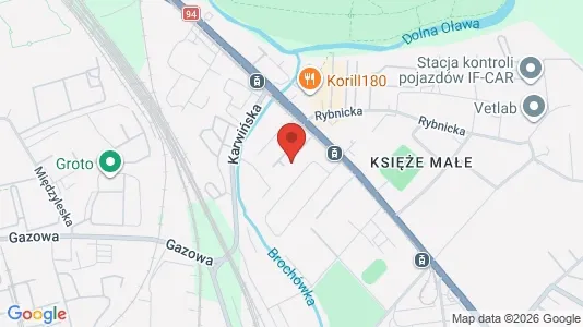 Rooms for rent i Wrocław - kort over placeringen