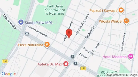 Apartments for rent i Poznań - kort over placeringen