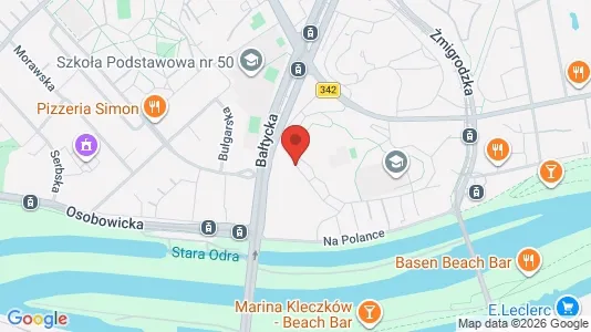 Apartments for rent i Wrocław - kort over placeringen