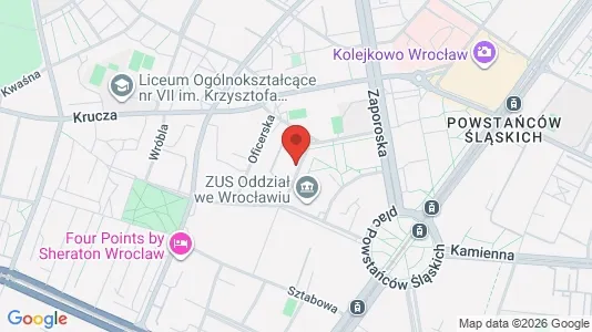 Apartments for rent i Wrocław - kort over placeringen